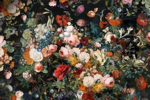 Watercolor Floral Wall Mural Peel And Stick 375cmx250cm Living Room Wallpaper - Picture 1 of 10