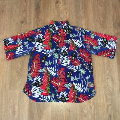 Camisa Aloha Hawaiana Catalina Para Hombre RARA De Colección Azul Floral Palmeras Talla XL Foto 1 de 4