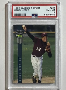 Derek Jeter 1992 PSA graduado Kalamazoo Central High School novato ~ clásico #231 - Imagen 1 de 2