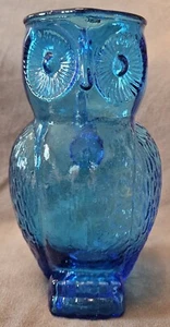 Vintage Mid Century Modern Blue Owl Pitcher 8 1/4” - Picture 1 of 6