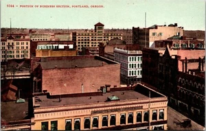 Portion Business Section Portland Oregon Postcard Edward Mitchell DB UNP - Picture 1 of 2