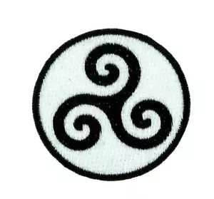 Patch ecusson brodé thermocollant backpack triskele bretagne drapeau breton - Imagen 1 de 1