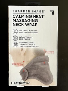 Schärferes Bild beruhigende Wärme Massage Halstuch hochwertiger Komfort grauer Stoff - Bild 1 von 4