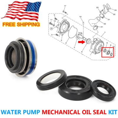 Water Pump Mechanical Oil Seal Kit for Yamaha YZF-R1 FZ1 FZ6 YZF-R6 Venture 750 - Image 1 of 4