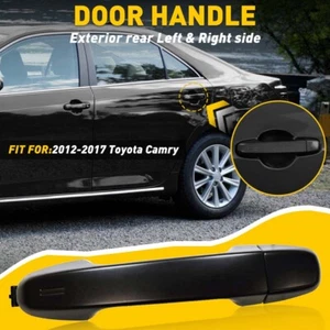 Black Rear Left/ Right Side Exterior Door Handle Fit 2012-2017 Toyota Camry US - Picture 1 of 13