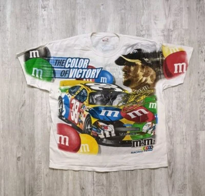 Camisa Chase Elliott Sadler M&M Estampada Completa Nascar Para Hombres Talla Grande Carreras AOP Foto 1 de 4