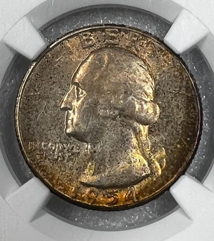 1954-S NGC MS67+ Washington Silver Quarter 25c ~ Lustrous Gem Toned & Top Grade Cover