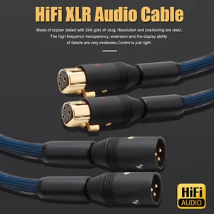 Cable de señal de audio OFC enchapado en plata de audio HiFi XLR cable equilibrado 3 PIN XLR - Imagen 1 de 19
