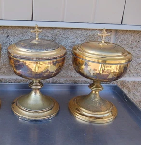 Große Tasse Sterling Ziborium, (2 verfügbar) Kelch mit Deckel (CU617) - Bild 1 von 6