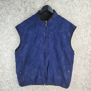 Vintage Champion Vest Mens Large Blue Fleece Full Zip Pockets 12593 - Picture 1 of 16