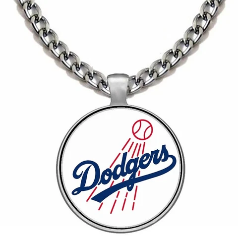 Large Los Angeles LA Dodgers Stainless Steel Link Pendant Necklace Free Ship D5 Cover