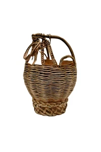 Antique Chinese Silver Basket Miniature Easter Shape Made From silver Wire 57G - Picture 1 of 11