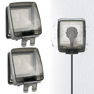 Boîtier étanche Plastique Interrupteur Mural - Dissimulé Cache-Boîte Eau Couv... - Afbeelding 1 van 9