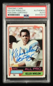 Kellen Winslow Signed 1981 Topps #150 RC Inscribed HOF 95 (PSA) - A - Picture 1 of 2