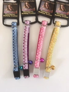 Sicherheitshalsband für Katzen (eckiges Design) - rosa, blau, gelb, lila - Bild 1 von 1