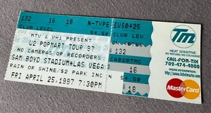 U2 PopMart Tour MEGA RARE Unused Ticket April 25, 1997 Las Vegas Opening night! - Imagen 1 de 2