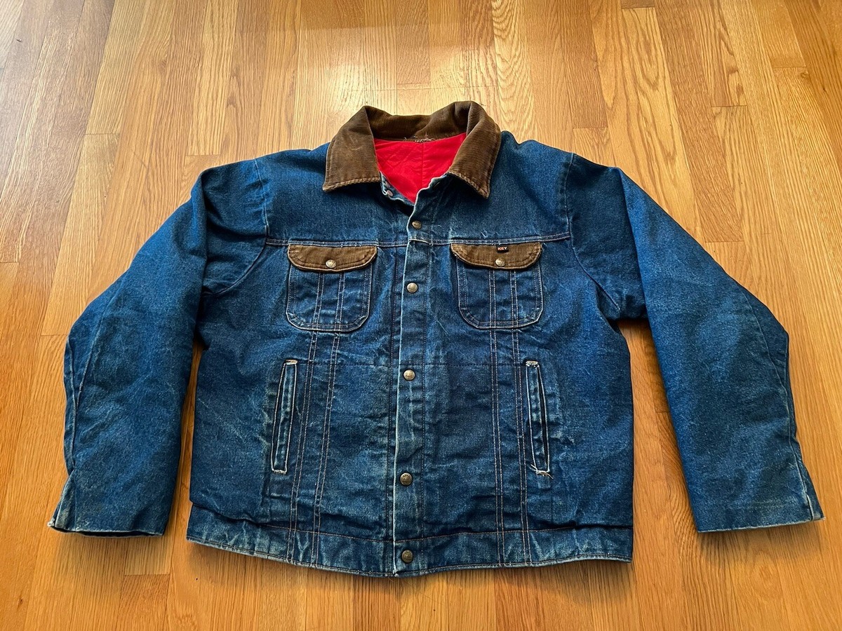 ジャケット・アウター 70s vintage key denim Detroit jacket Vintage 70s Key Denim Jacket with back patch