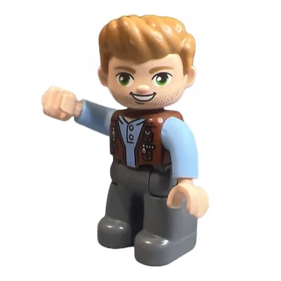 Lego Duplo JURASSIC WORLD Park OWEN GRADY Minifigura Figura 10880 10939 Foto 1 de 4
