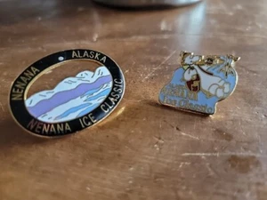 Nenana Ice Classic Alaska-Ice Breaking Vintage 1989 Pinbacks  - Picture 1 of 3