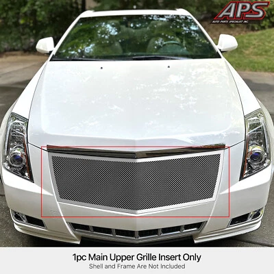 Inserto de rejilla de malla cromada de acero inoxidable superior principal para Cadillac CTS 2008-2014 Foto 1 de 4