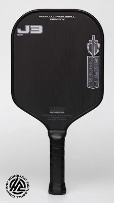 HONOLULU PICKLEBALL COMPANY SWORD & SHIELD J3 PADDLE TORAY CARBON FIBER BLACK