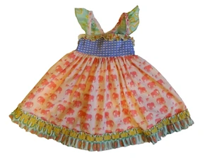 Matilda Jane Platinum Sweet Ellie size 4 Pink Elephants - Picture 1 of 6