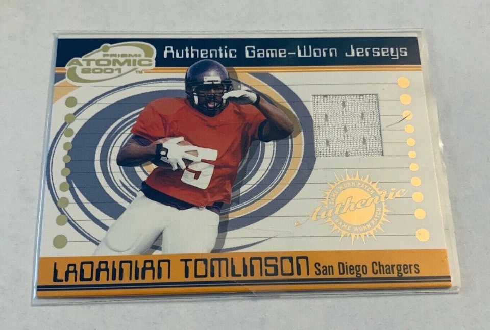 R48,886 - 2001 Pacific Prism Atomic Jerseys #83 LaDainian Tomlinson Rookie  - Image 1 of 1