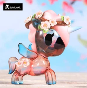 TOKIDOKI Alice Unicorno 5” Figure 5” Sofubi White Peach Blossom Unicorn Gift - Picture 1 of 8
