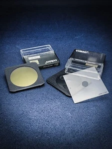 Cokin A 163 A163 Pola Yellow Square Filter & A 345 A345 DOUBLE MASK 2 A in cases - Picture 1 of 5