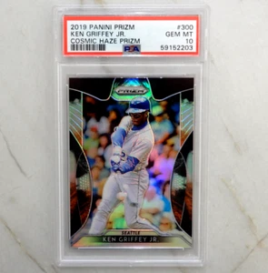 Ken Griffey Jr 2019 Panini Prizm #300 Cosmic Haze PRIZM SP - PSA 10 GEM MINT - Picture 1 of 2