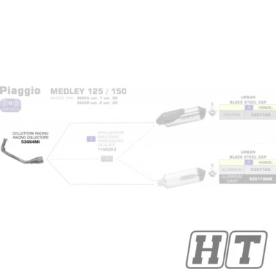 silenciador de escape para Urbano Flecha sin ABE - Imagen 1 de 2