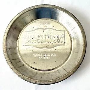 Vintage Mrs Robinson's Fine Restaurant Pies Table Talk Rustico Piatto Torta di Latta 9,5" - Foto 1 di 7