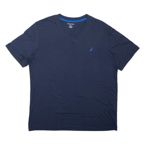 NAUTICA Sleepwear T-Shirt Blue V-Neck Short Sleeve Mens M - Picture 1 of 6