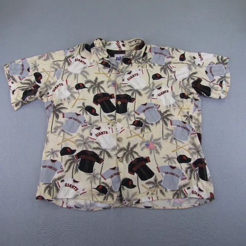 San Francisco Giants Shirt Mens XL Reyn Spooner Hawaiian Button Up Spun Rayon Cover