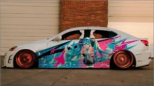 Car Side Wrap Anime Full Color Sticker Manga Livery Custom Graphics Decal #2 - Picture 1 of 5