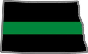 4" North Dakota ND State Thin Green Line Military Ranger Agent Decal Sticker - Imagen 1 de 1