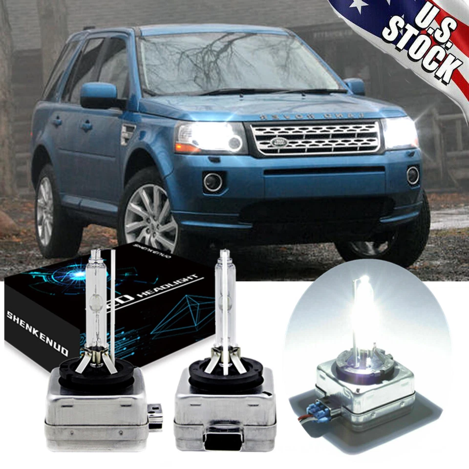 6000k Xenon HID Headlight Bulbs For Land Rover LR2 LR3 2008-2010 LOW Beam Set 2 - Image 1 of 4