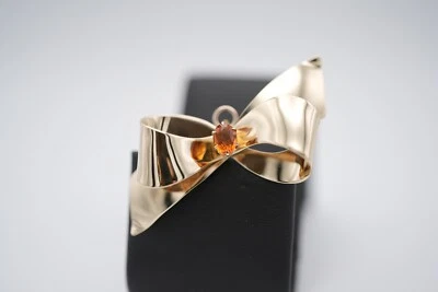 Broche y colgante con lazo vintage de oro amarillo de 14 k de Tiffany & Co con citrino ovalado Foto 1 de 4