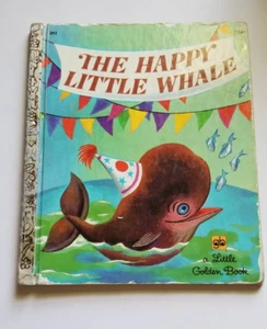 The Happy Little Whale 1972 Fourth Printing Little Golden Book Hardback - Imagen 1 de 9