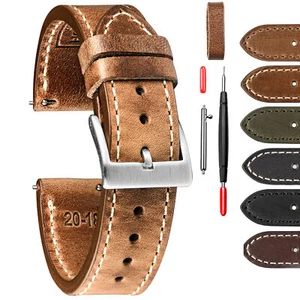 Horween Leather Watch Bands Quick Release Watch Strap for Men 18mm 20mm 22mm - Picture 1 of 42