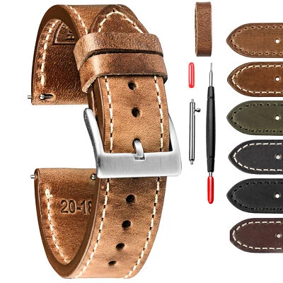 Horween Leather Watch Bands Quick Release Watch Strap for Men 18mm 20mm 22mm  - Image 1 of 4
