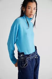Jersey Free People Aubury cuello tortuga cachemir azul claro talla L - Imagen 1 de 5