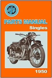 AJS Parts Manual 16M 16MS 16MC 18 18S & 18C 1950 Replacement Spares Catalog List - Picture 1 of 3