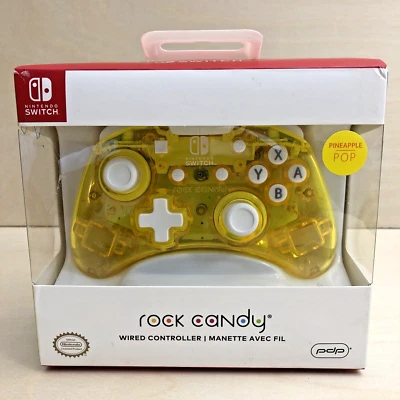 PDP Rock Candy Mini Wired Controller for Nintendo Switch, Pineapple Pop Manette - Image 1 of 4