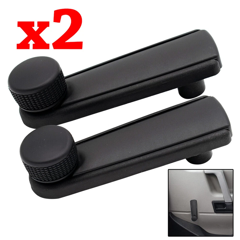 2Pc Car Window Winder Handle Crank Replace For VW Transporter T4 Passat Carrado - Image 1 of 4