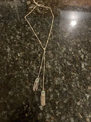 Collar marca Lucky con colgantes de cristal colgantes con flecos, ¡nuevo! Foto 1 de 4