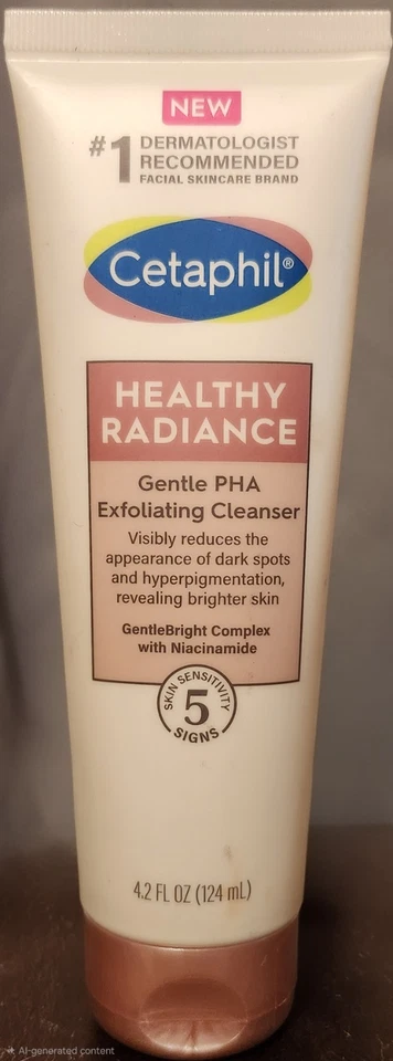 Limpiador exfoliante suave PHA Cetaphil Healthy Radiance 4,2 oz/124 ml *sellado* Foto 1 de 1