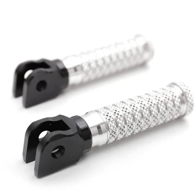 Clavijas delanteras plateadas CNC Rider empuñadura M para Ducati Monster 1200 R 16 17 18 19 Foto 1 de 4