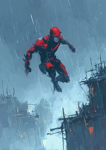 2024 DAREDEVIL  MARVEL 1/1 ART SKETCH CARD ARTIST SIGNED - ONE OF A KIND - Picture 1 of 2