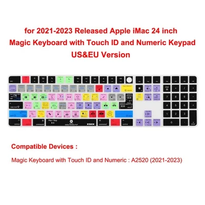 XSKN Premiere Pro Keyboard Cover for Macbook Pro Air 13 14 15 16 Magic Keyboard - Image 1 of 4